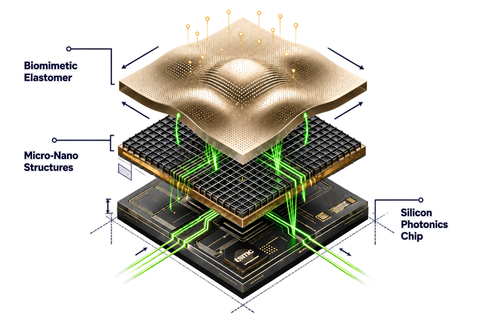 Layered tactile sensing architecture